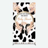 Aperturee Aperturee Boho Have You Heard The Moos Baby Shower Rectangle Backdrop